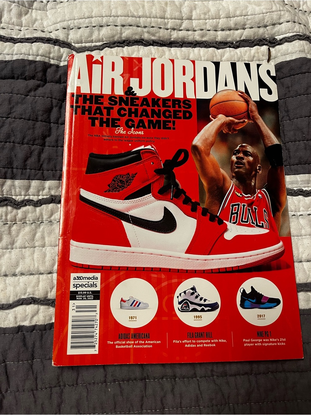 Air Jordans Book Cover — Red, White & Black